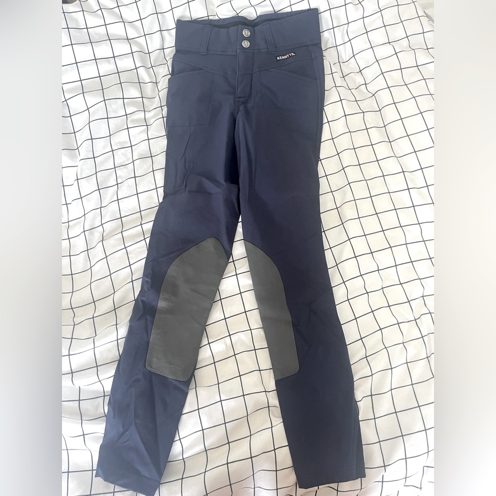 Kerrits Navy Crossover Knee Patch Breeches